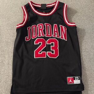 Jordan Black & Red 23 Mesh Basketball Jersey